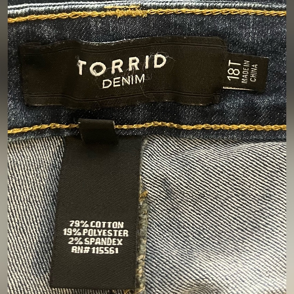 Torrid Size 18T 18 Tall Denim Jeans Skinny Fit - Picture 3 of 3